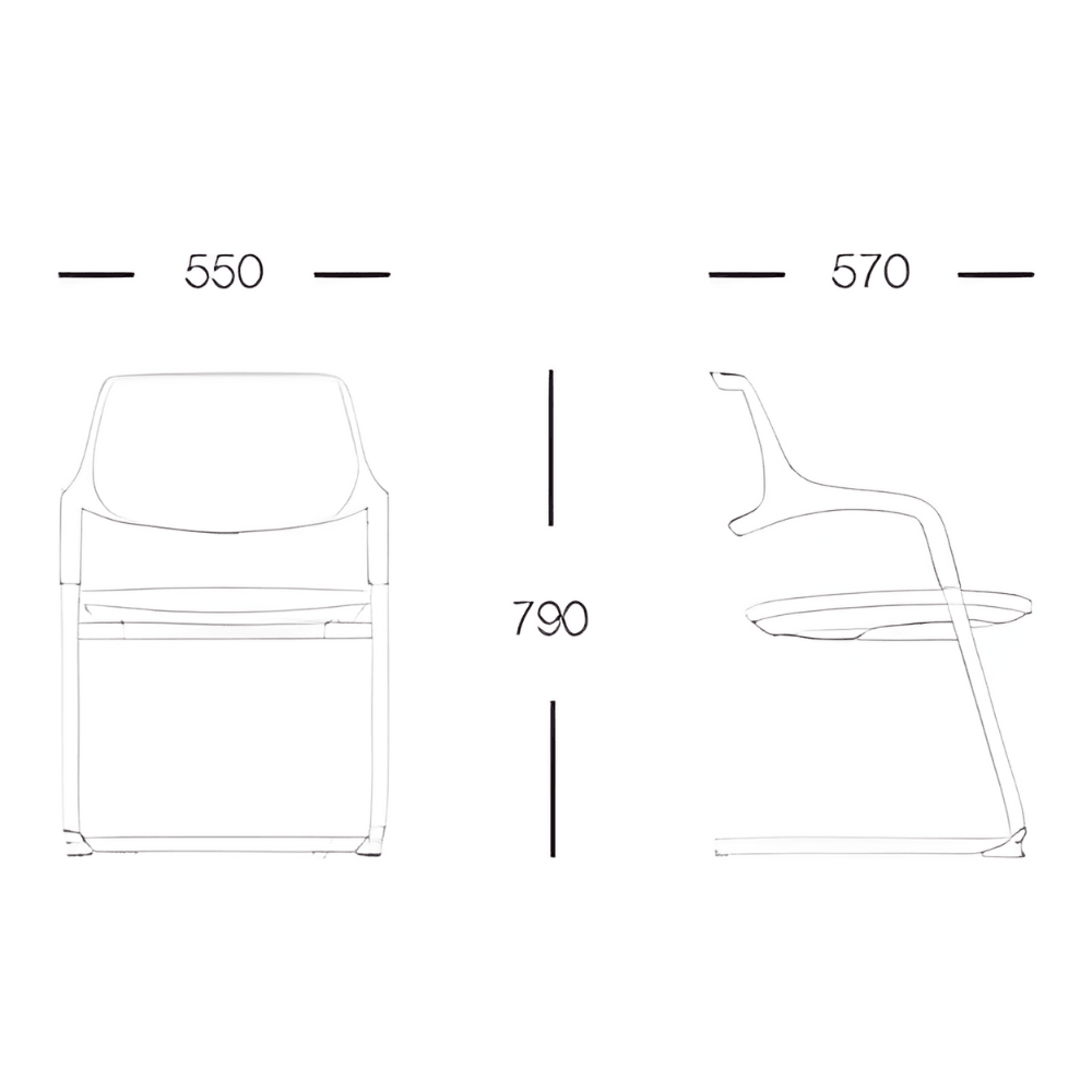 Vela-B Stackable Visitor Meeting Cantilever Chair - Gavisco Office Furniture