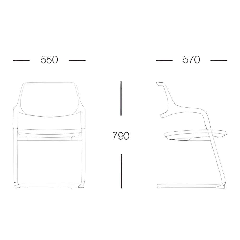 Vela-B Stackable Visitor Meeting Cantilever Chair - Gavisco Office Furniture