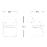 Vela-B Stackable Visitor Meeting Cantilever Chair - Gavisco Office Furniture