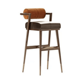 Walter Modern Leather High Barstool Chair