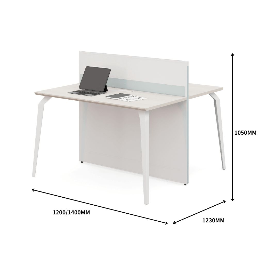 Wise-B Office Desk Workbench with Partition - Gavisco Office Furniture