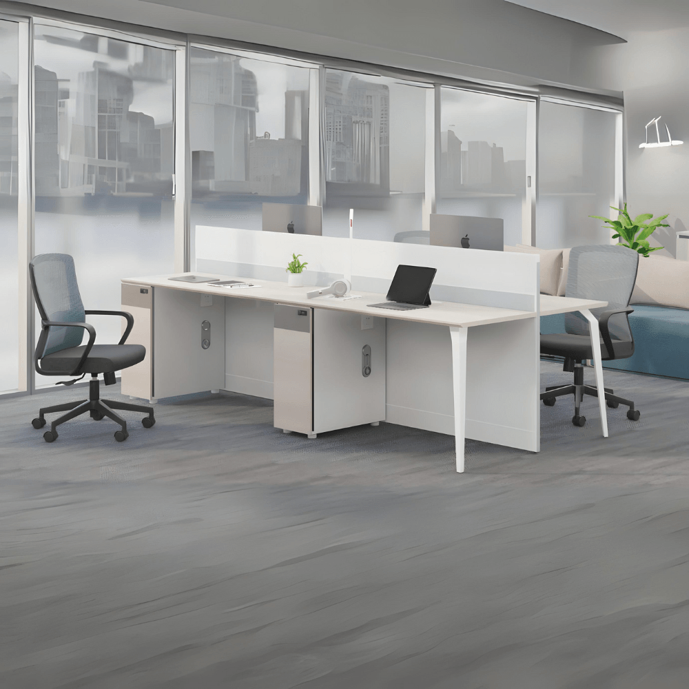 Wise-B Office Desk Workbench with Partition - Gavisco Office Furniture