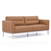 Ripple Three Seater Leather Office Lounge Sofa - Gavisco Office Furniture