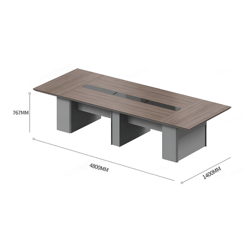 Sino Wooden Conference Meeting Table with Cable Management - Gavisco Office Furniture