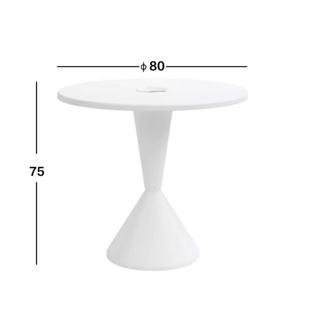 CT01 Outdoor Resin Plastic Round Coffee Side Table