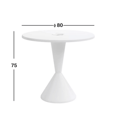 CT01 Outdoor Resin Plastic Round Coffee Side Table