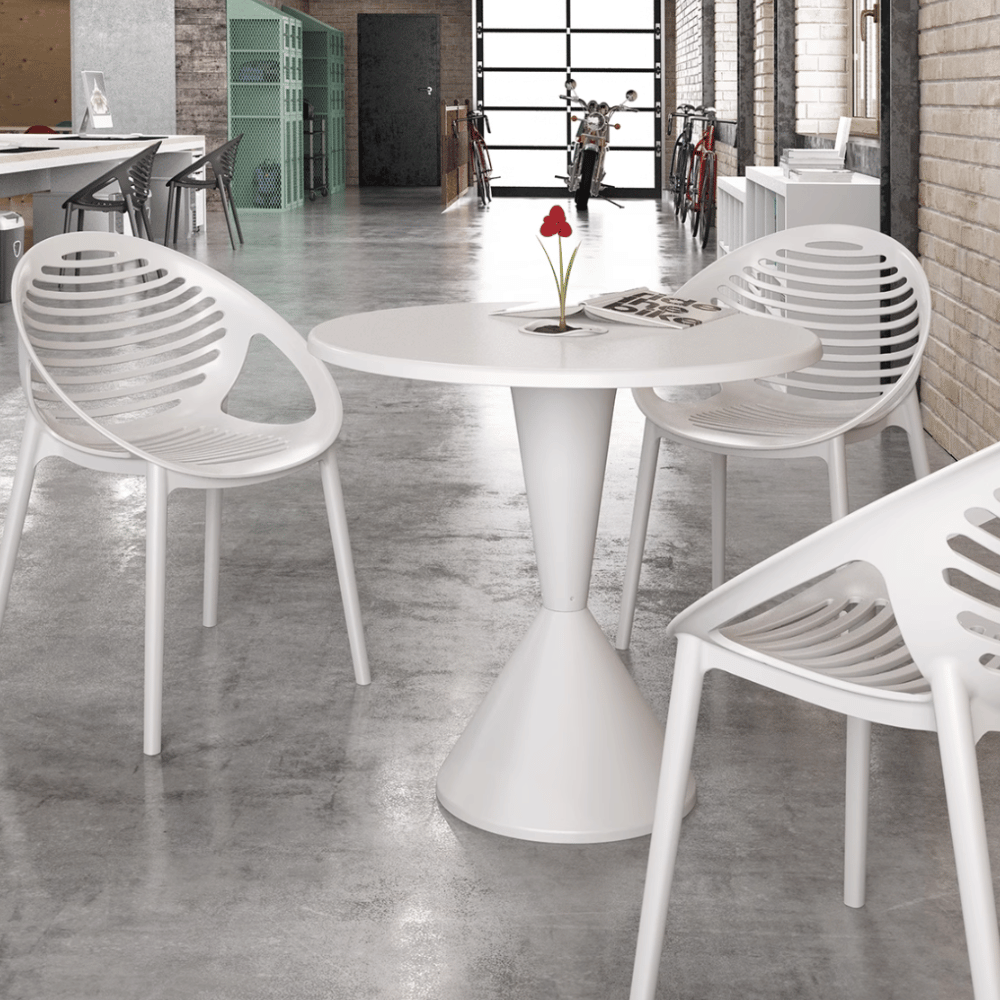 CT01 Outdoor Resin Plastic Round Coffee Side Table