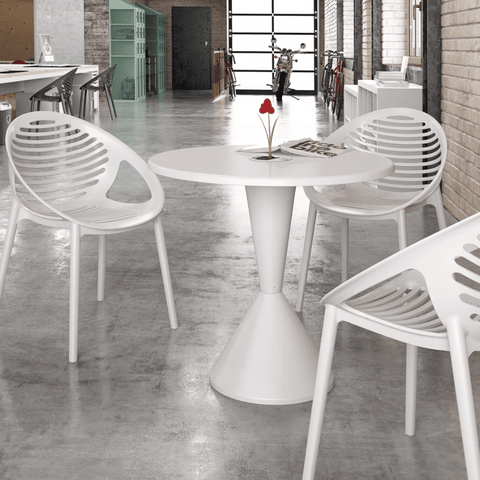 CT01 Outdoor Resin Plastic Round Coffee Side Table