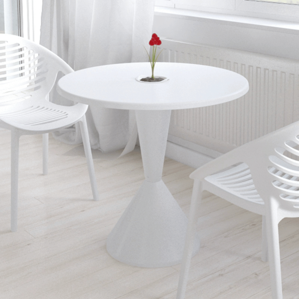 CT01 Outdoor Resin Plastic Round Coffee Side Table