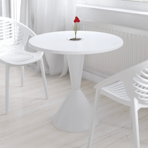CT01 Outdoor Resin Plastic Round Coffee Side Table