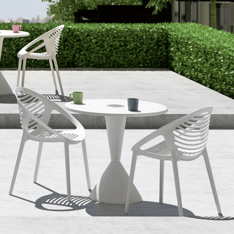 CT01 Outdoor Resin Plastic Round Coffee Side Table