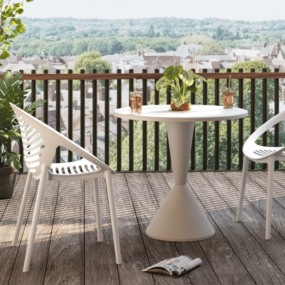 CT01 Outdoor Resin Plastic Round Coffee Side Table