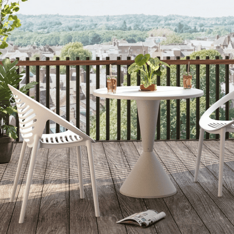 CT01 Outdoor Resin Plastic Round Coffee Side Table
