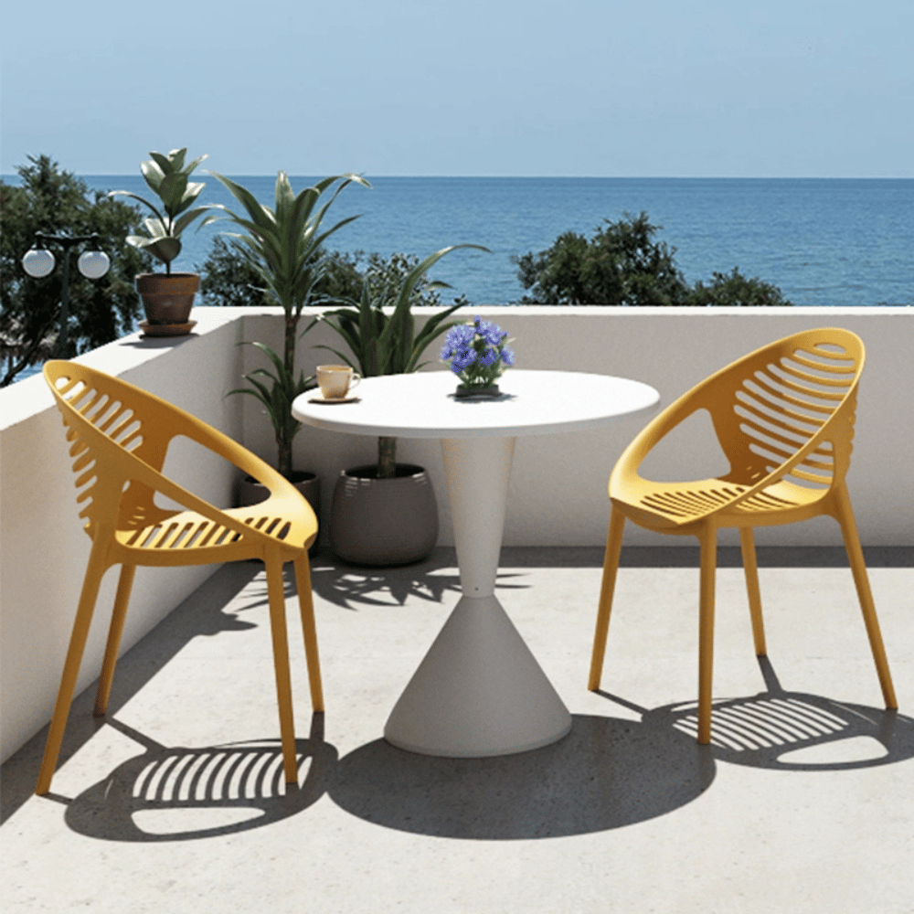 CT01 Outdoor Resin Plastic Round Coffee Side Table