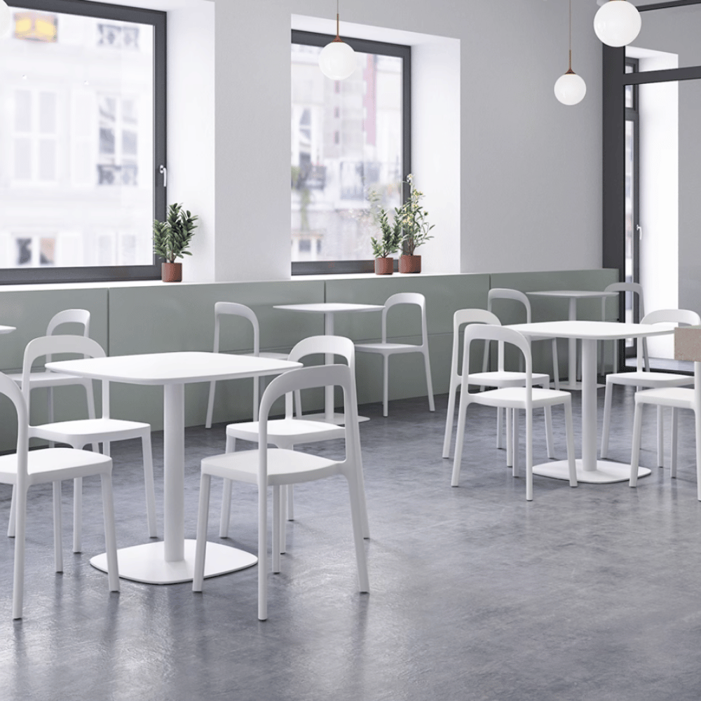CT25 Modern Wooden Square Cafe Dining Table