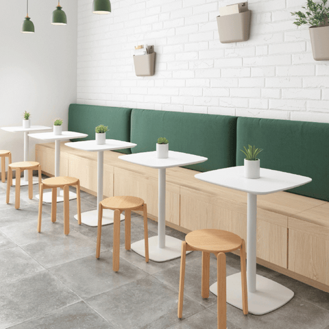 CT25 Modern Wooden Square Cafe Dining Table