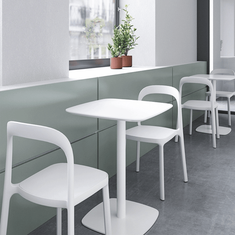 CT25 Modern Wooden Square Cafe Dining Table