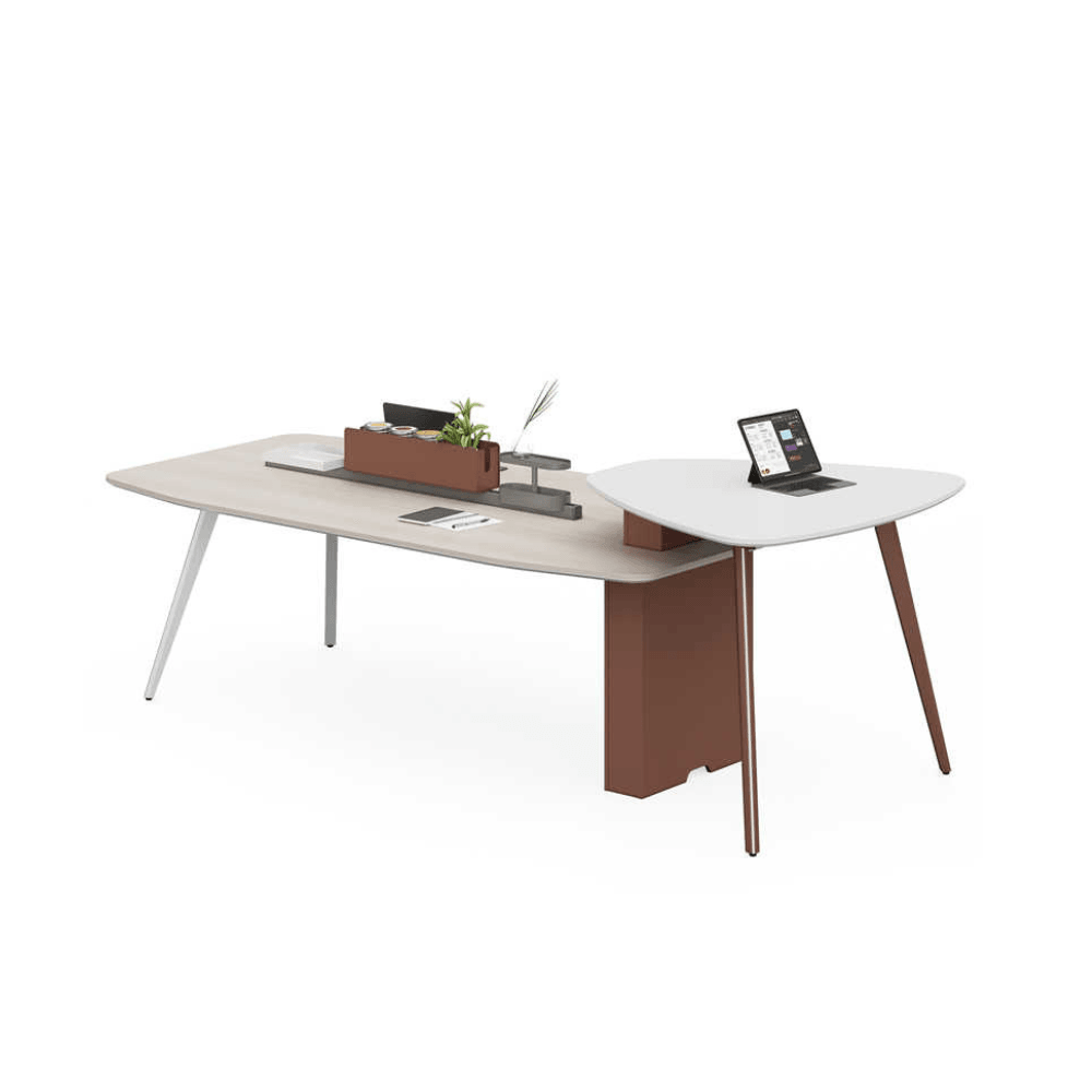 Dex Modern Wooden Double Layer Conference Meeting Table - Gavisco Office Furniture