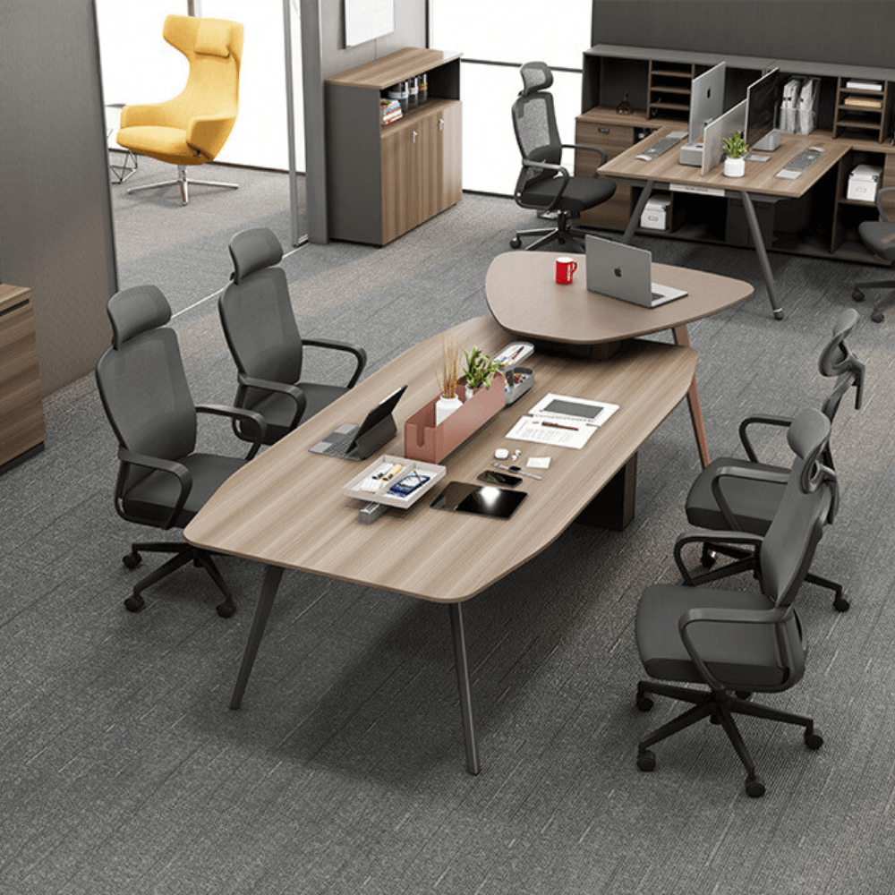 Dex Modern Wooden Double Layer Conference Meeting Table - Gavisco Office Furniture