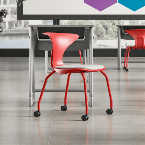 Keen-A Stackable Training Chair With Wheels - Gavisco Office Furniture