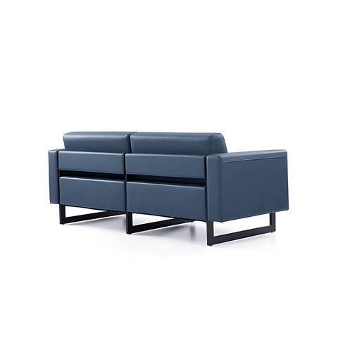 Block Three Seater Office Leather Lounge Modular Sofa - Gavisco Office Furniture