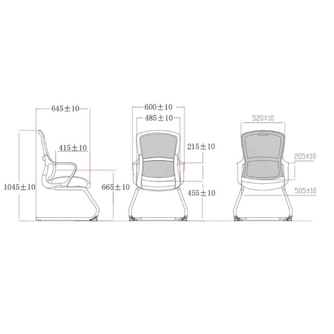 Curve-V Mid Back Office Meeting Cantilever Chair