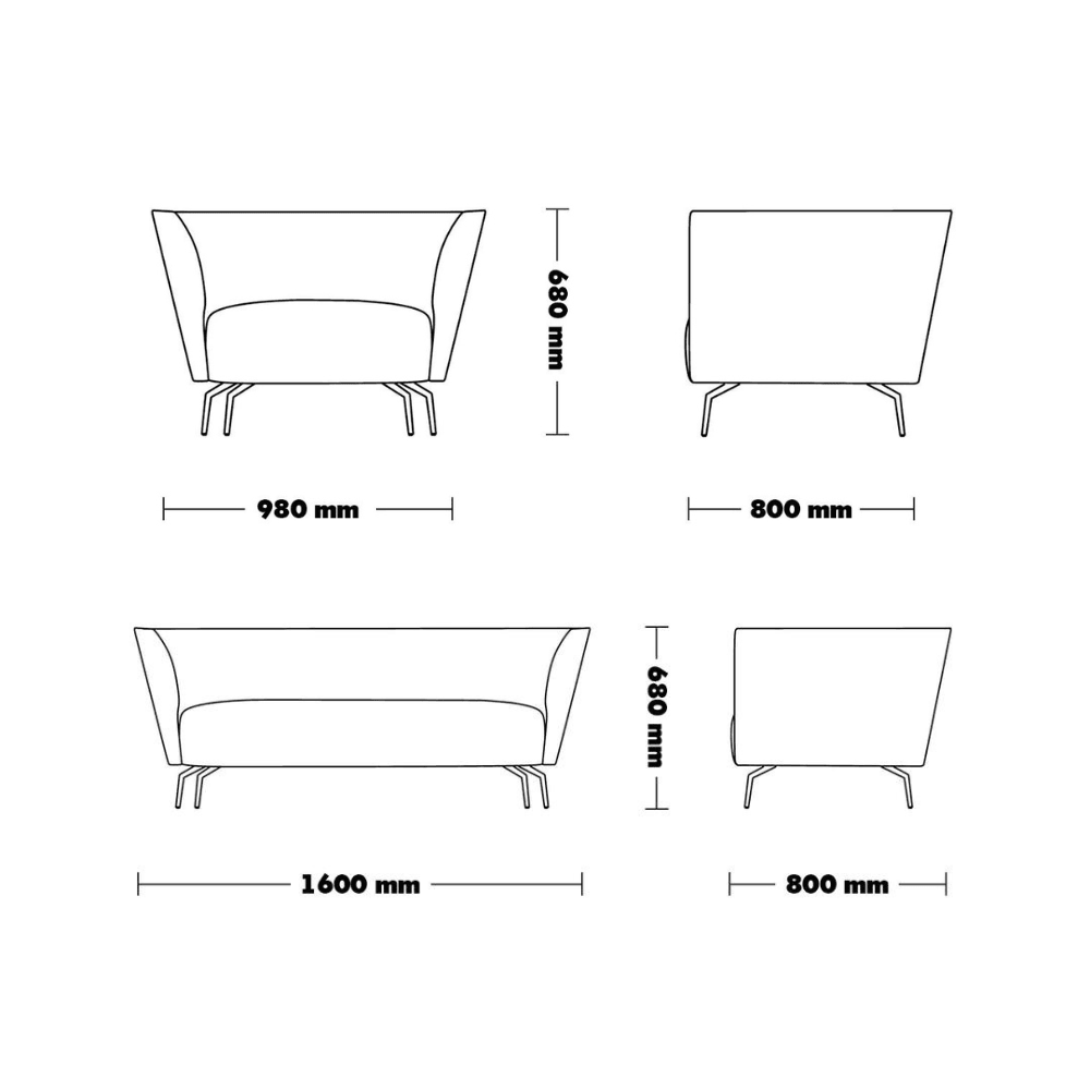 Kas Three Seater Fabric Office Lounge Sofa - Gavisco Office Furniture