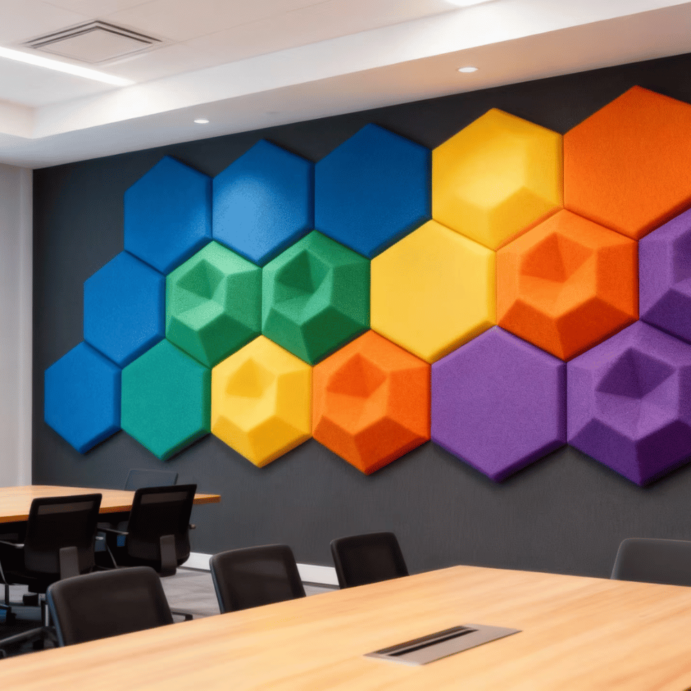 3D Carved Decorative PET Acoustic Panel