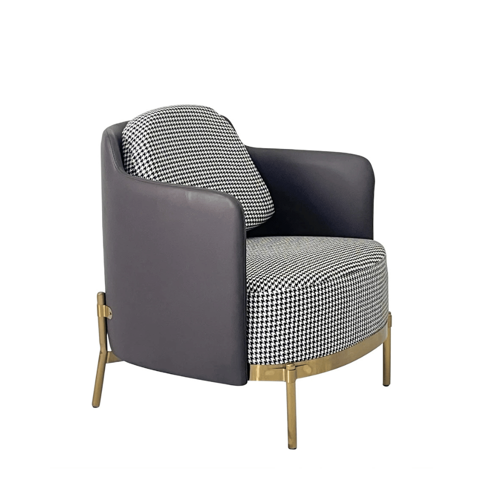 Adino Single Seater Luxury Nordic Fabric Lounge Sofa Armchair