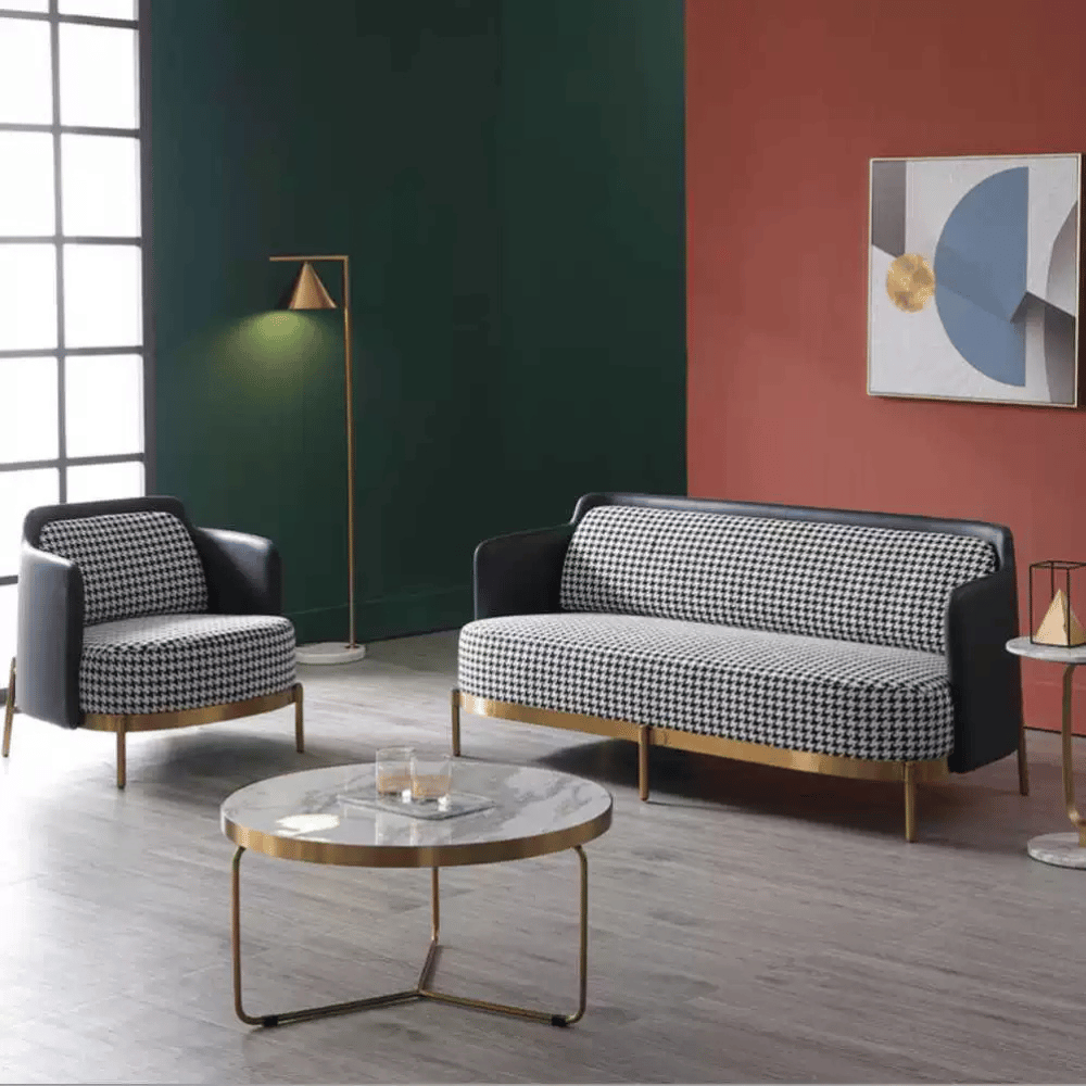 Adino Three Seater Luxury Nordic Fabric Lounge Sofa