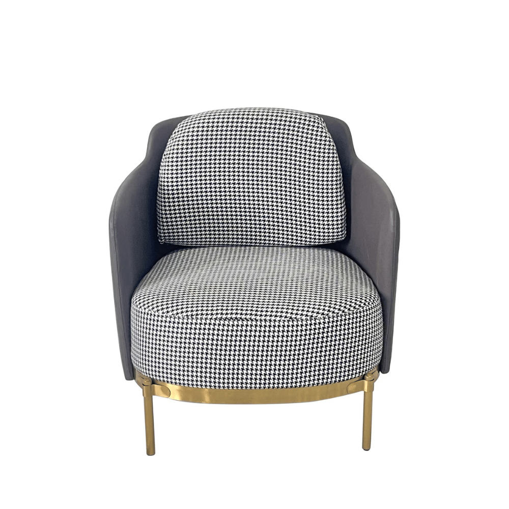 Adino Single Seater Luxury Nordic Fabric Lounge Sofa Armchair