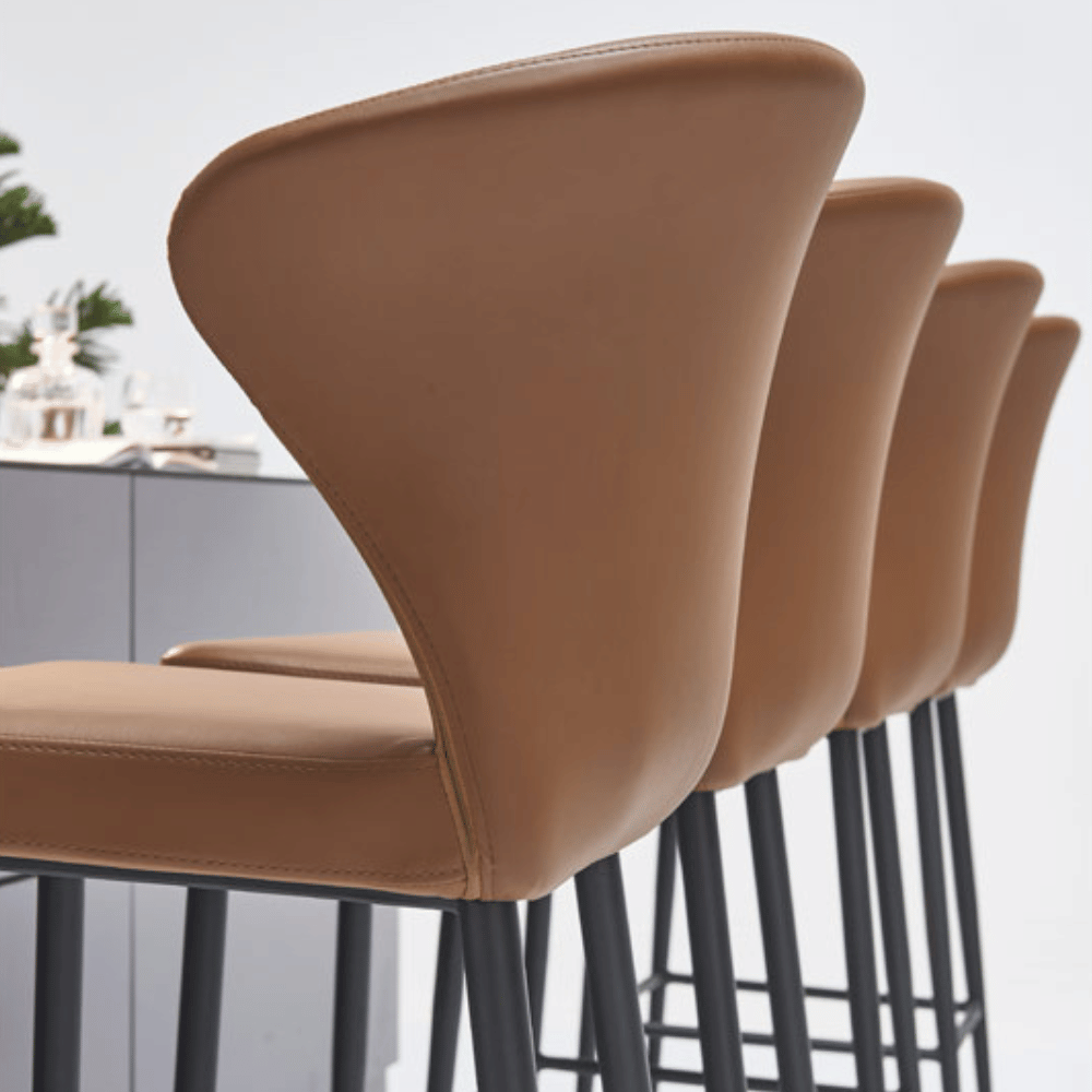 Bellroy Conventional Leather High Bar Stool Chair - Gavisco Office Furniture