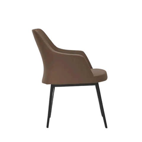 Eva Luxury Leather Office Dining Room Side Armchair