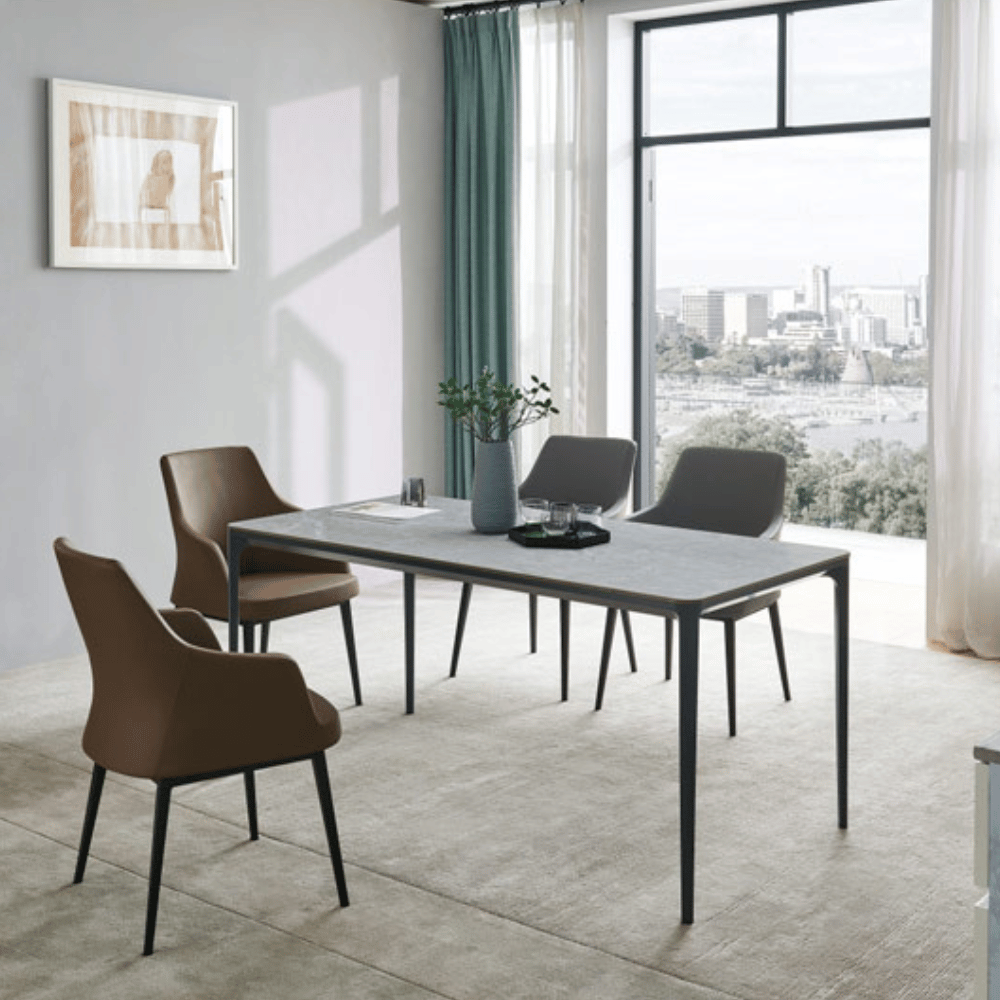 Eva Luxury Leather Office Dining Room Side Armchair