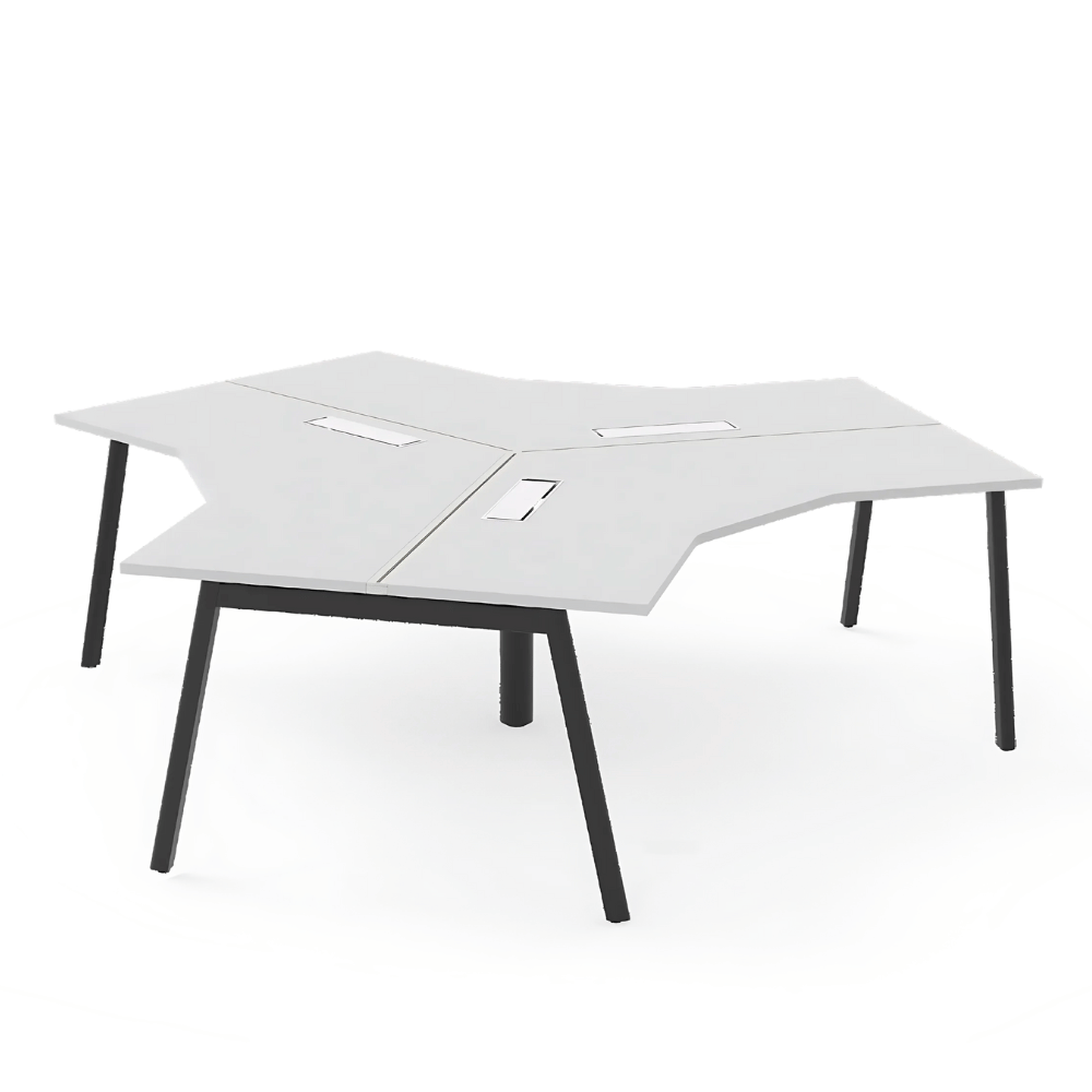 FAB-C 120° Y-Shaped Metal Frame Modular Office Workstation Desk