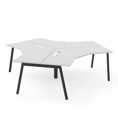 FAB-C 120° Y-Shaped Metal Frame Modular Office Workstation Desk