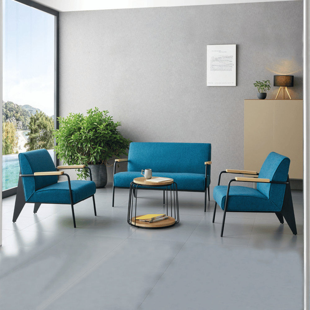 Fauteuil de Salon Single Seater Modern Fabric Lounge Sofa Armchair