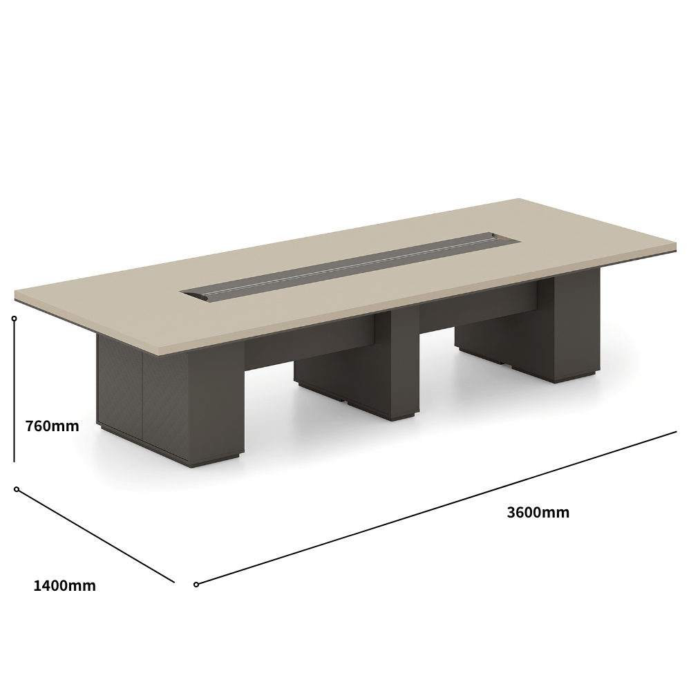 Nexa Wooden Conference Meeting Table with Storage and Cable Management