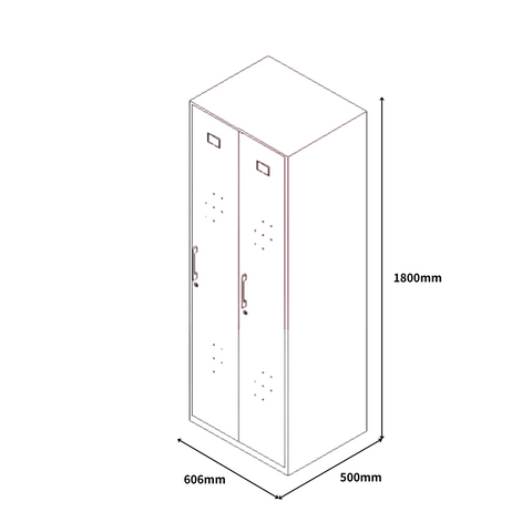 HLK Slim Edged Office Steel Compartment Locker Cabinet with Metal Handle - Gavisco Office Furniture