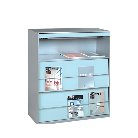 HMC Slim Edged Office Steel Tiers Magazine Rack Cabinet - Gavisco Office Furniture