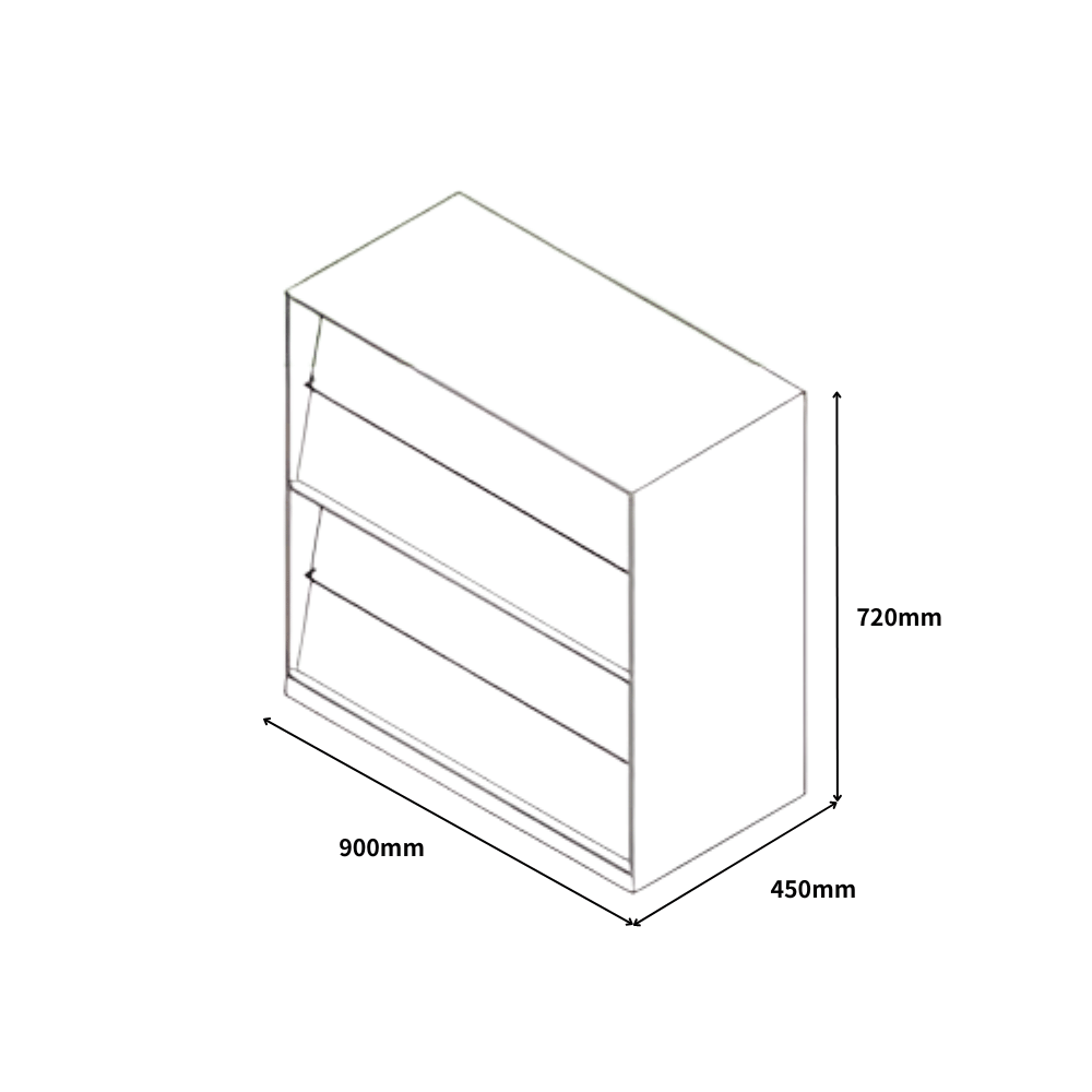 HMC Slim Edged Office Steel Tiers Magazine Rack Cabinet - Gavisco Office Furniture