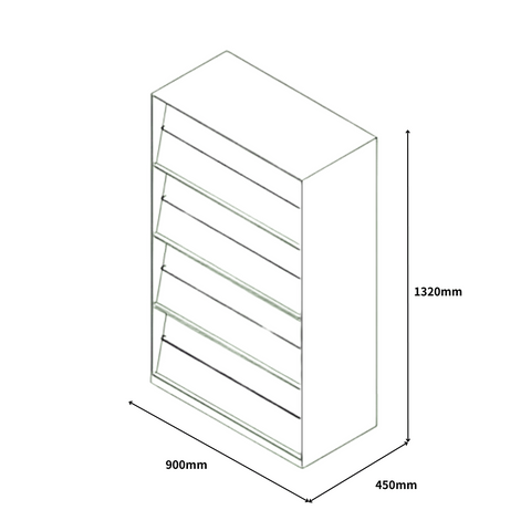 HMC Slim Edged Office Steel Tiers Magazine Rack Cabinet - Gavisco Office Furniture