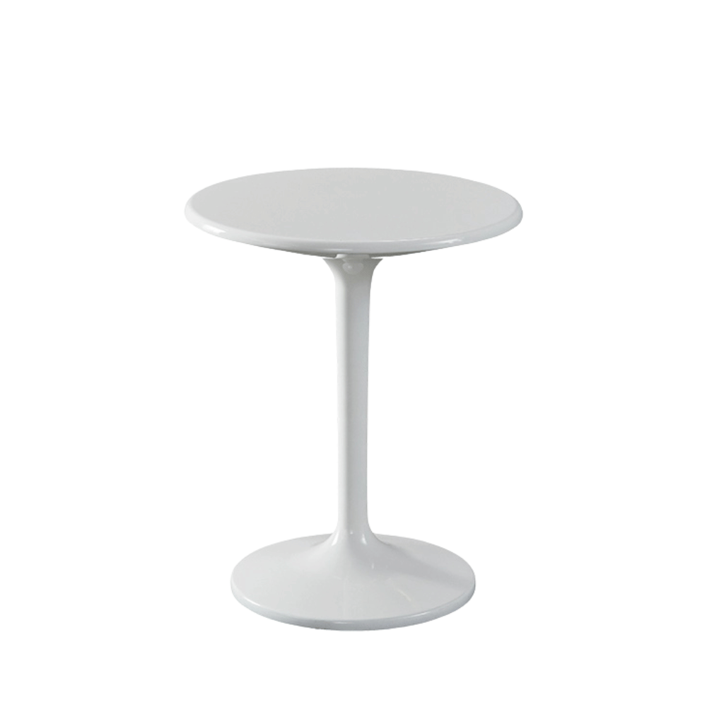 HT05 Modern White Lacquer Round Coffee Side Table