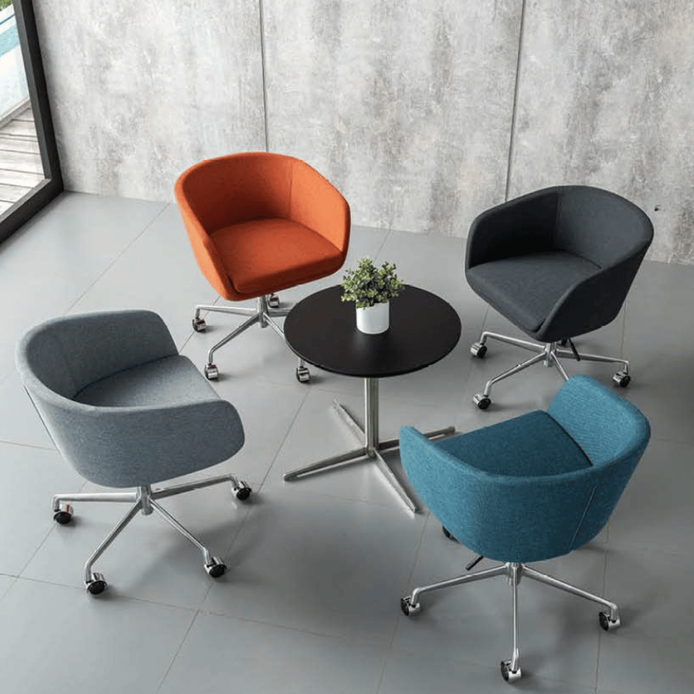 Office Side Table Rounded HT06 Simple Office Round Coffee Side Table – Gavisco Office Furniture HK