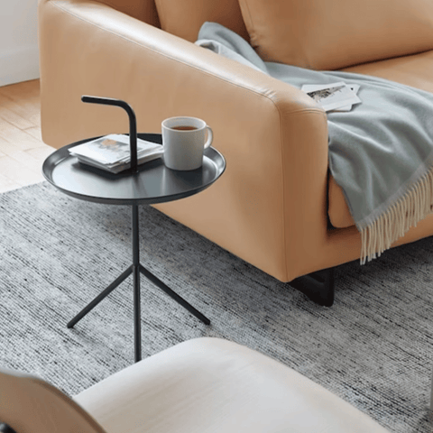 HT26 Modern Designer Small Round Coffee Side Table with Handle