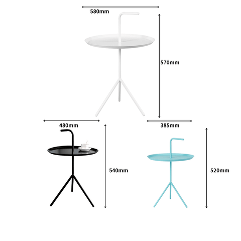 HT26 Modern Designer Small Round Coffee Side Table with Handle