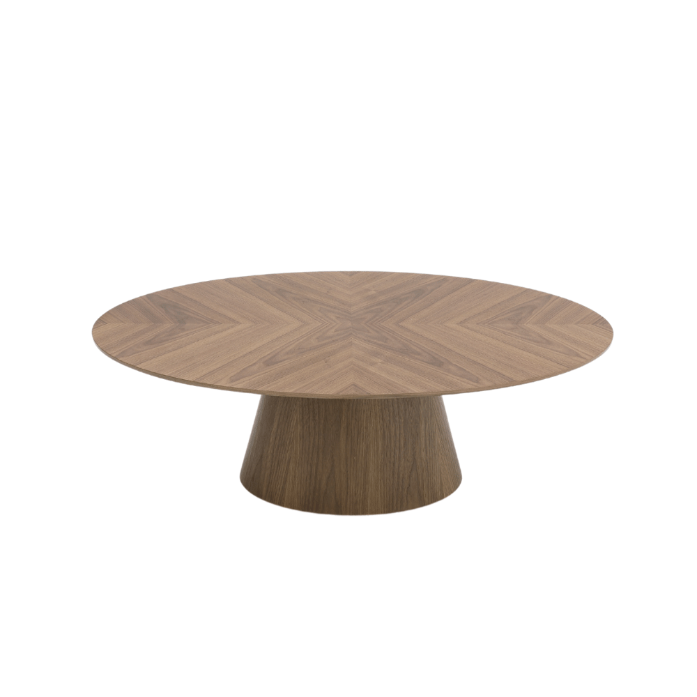 HT34 Modern Wooden Oval Coffee Side Table