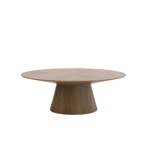 HT34 Modern Wooden Oval Coffee Side Table