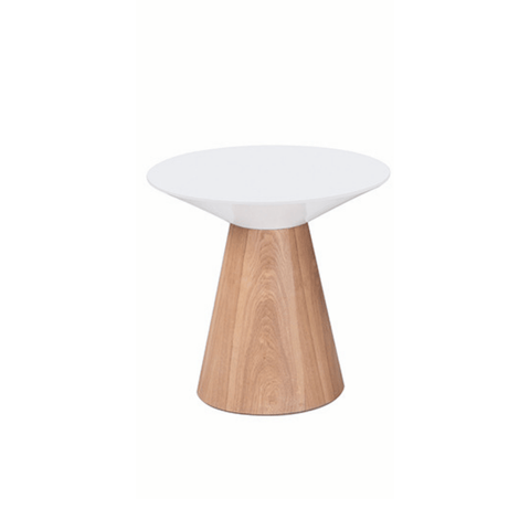 HT35 Minimalist Wooden Low Round Coffee Side Table