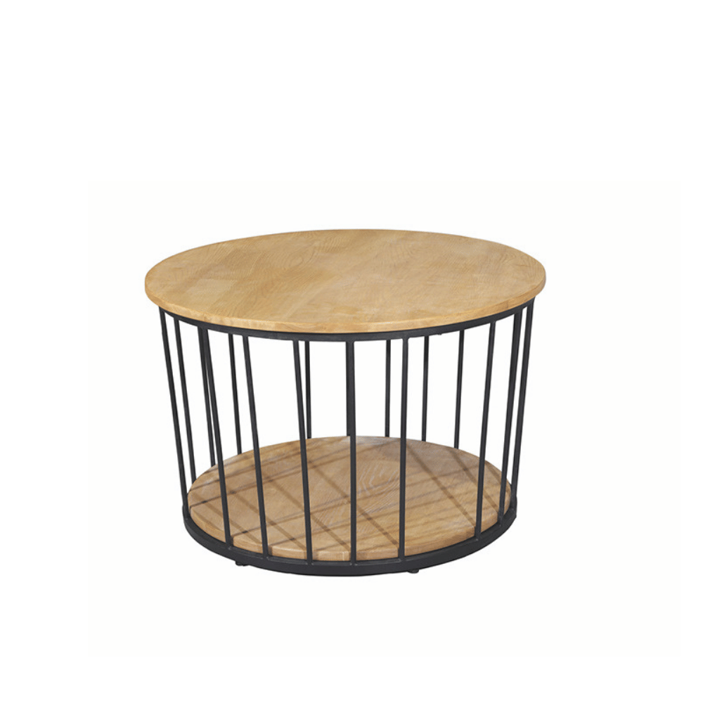 HT39 Modern Wooden Small Round Coffee Side Table